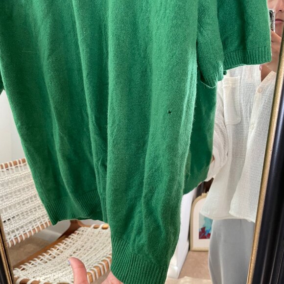 Boden cashmere short sleeve sweater size L in a kelly green - Picture 5 of 8